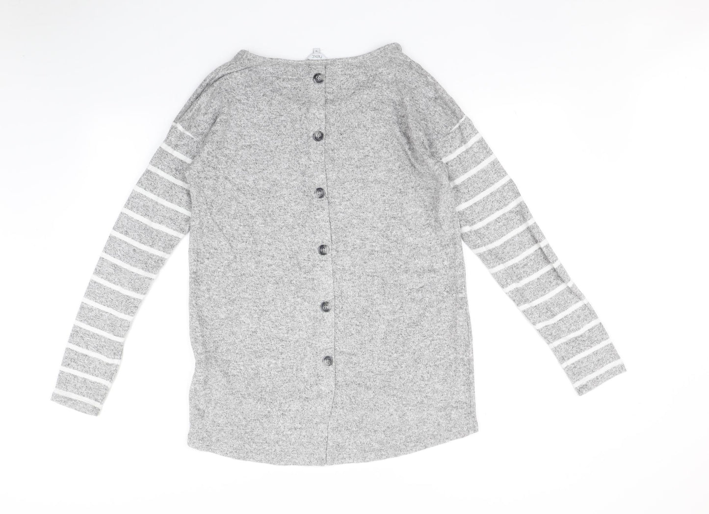 NEXT Womens Grey Striped  Pullover Jumper Size 10