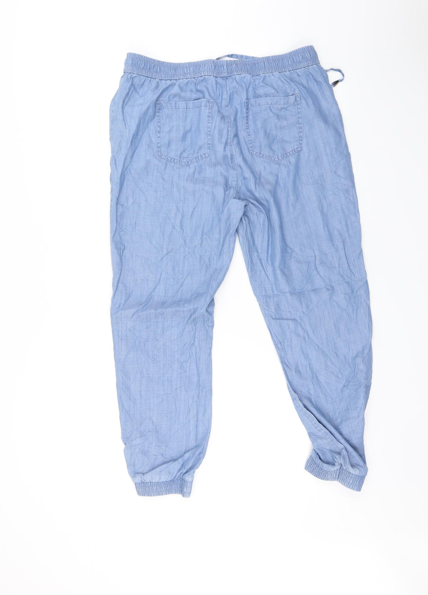 M&Co Womens Blue   Trousers  Size 12 L25 in