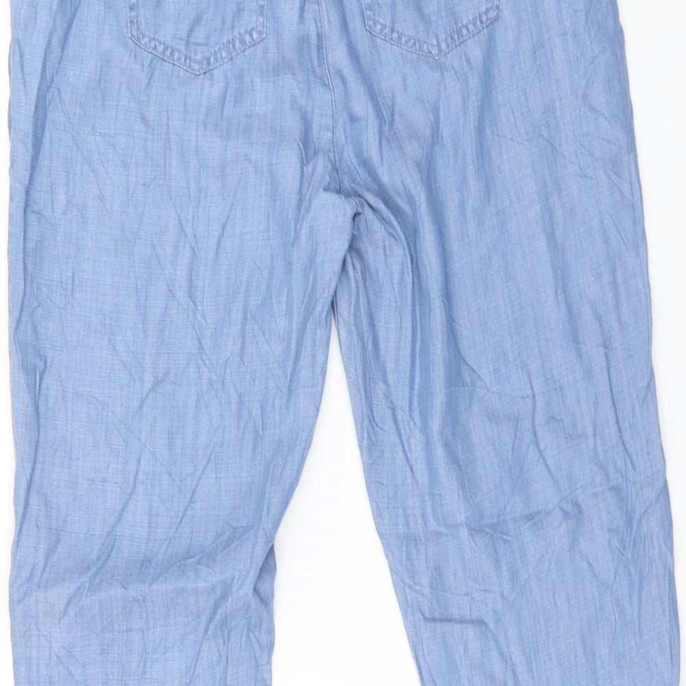 M&Co Womens Blue   Trousers  Size 12 L25 in