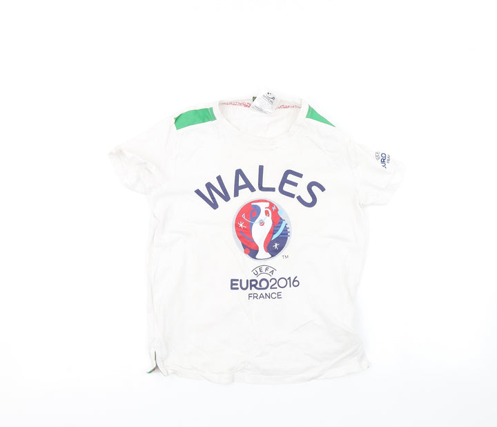 Euro 2016 Boys White Basic T-Shirt Size 7-8 Years - Wales 2016