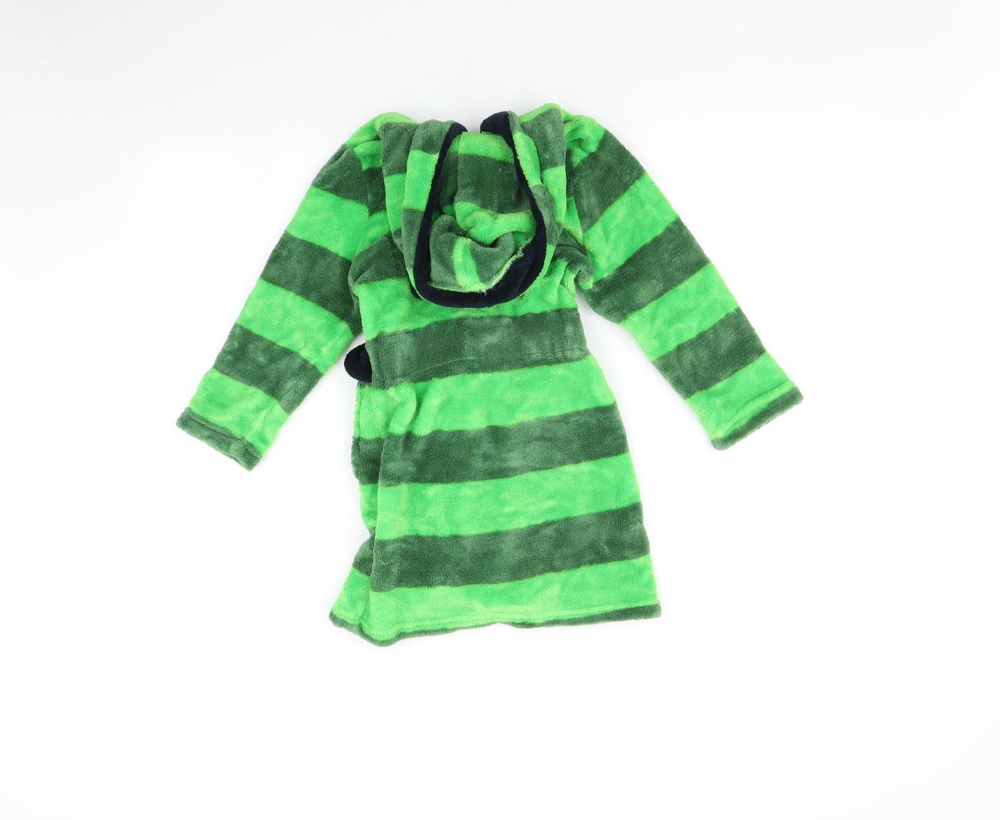 TU Boys Green Striped   Robe Size 4 Years