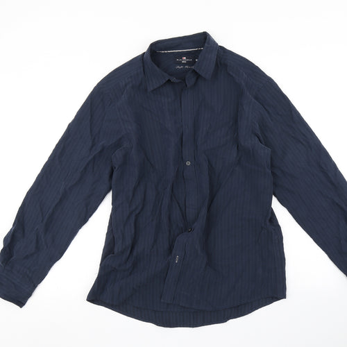 Blue Harbour Mens Blue    Button-Up Size M