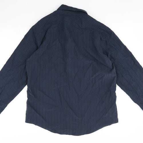 Blue Harbour Mens Blue    Button-Up Size M