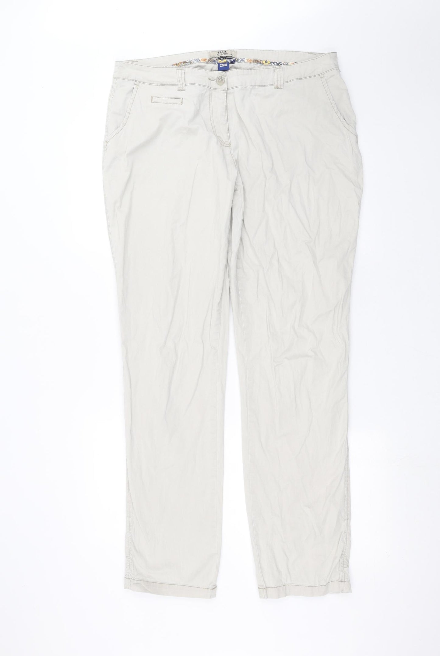Cecil Womens Grey   Trousers  Size 36 in L30 in