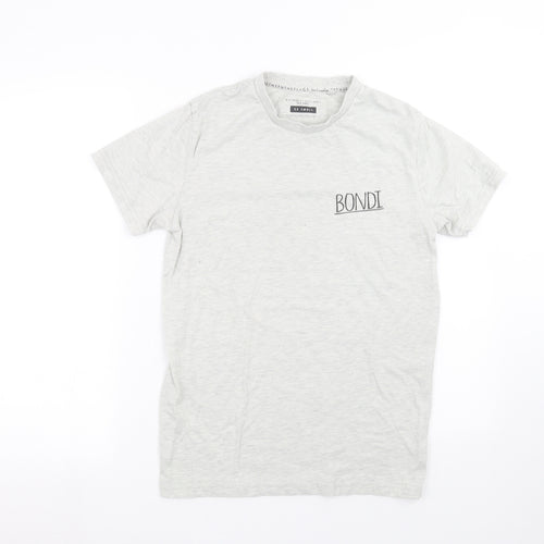Between The Flags Mens Grey    T-Shirt Size XS
