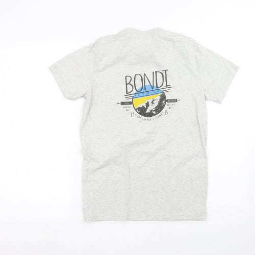 Between The Flags Mens Grey    T-Shirt Size XS