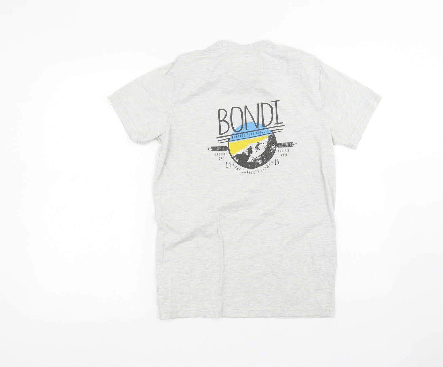 Between The Flags Mens Grey    T-Shirt Size XS
