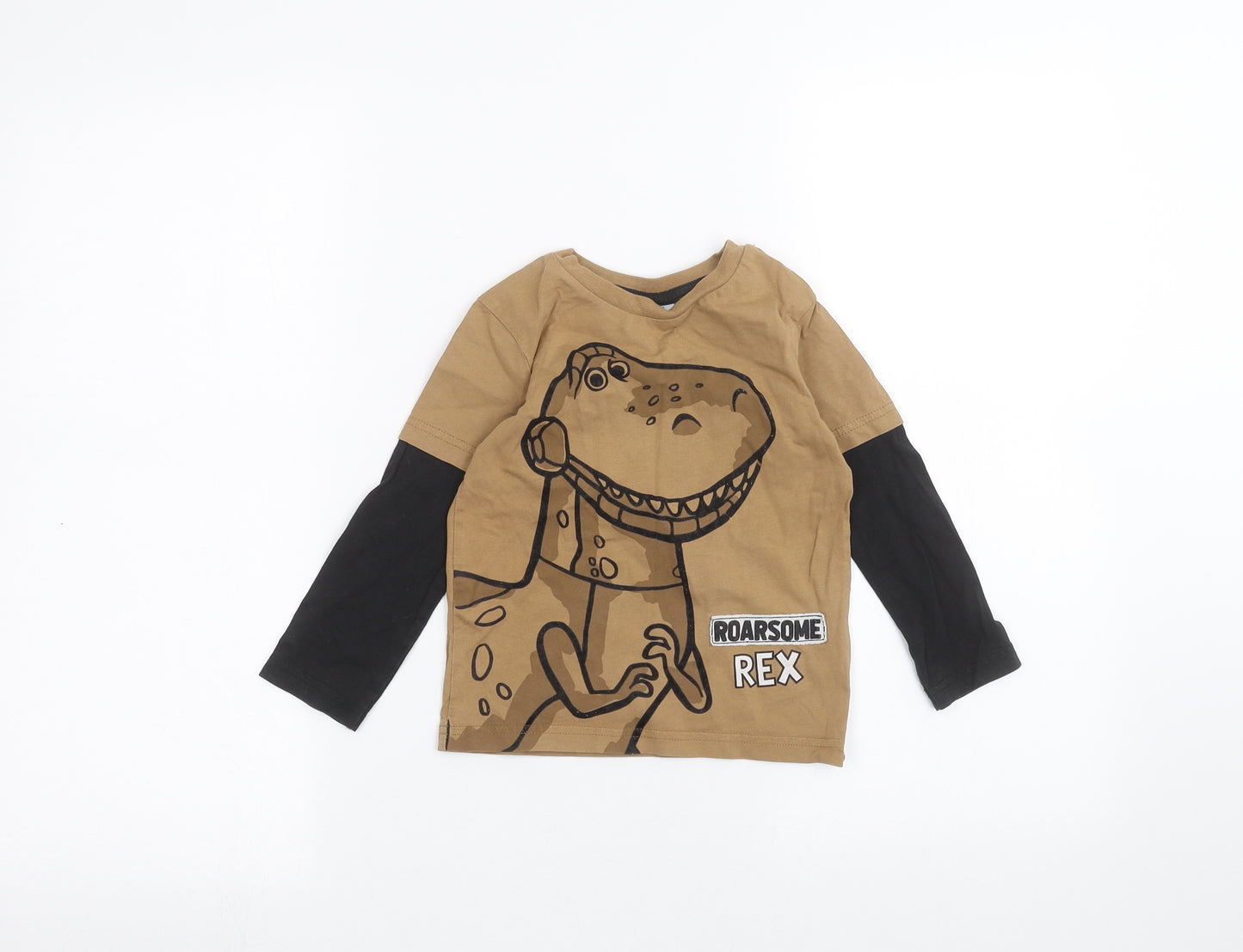 George Boys Brown   Basic T-Shirt Size 2-3 Years  - toy story
