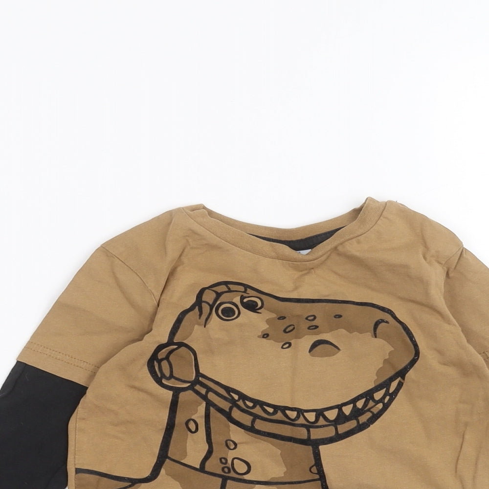 George Boys Brown   Basic T-Shirt Size 2-3 Years  - toy story