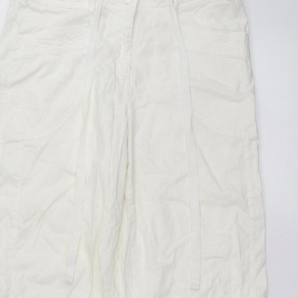 NEXT Womens White   Trousers  Size 14 L24 in