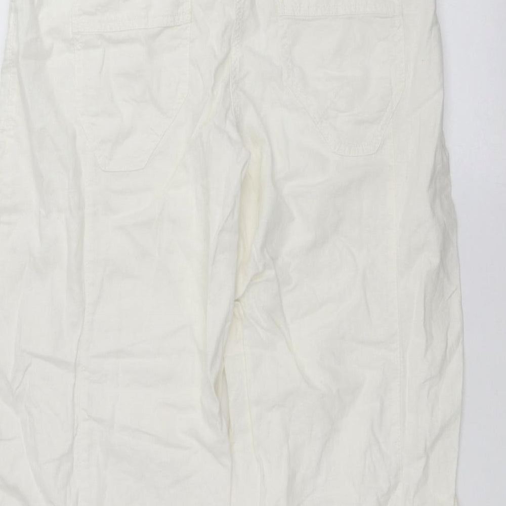 NEXT Womens White   Trousers  Size 14 L24 in