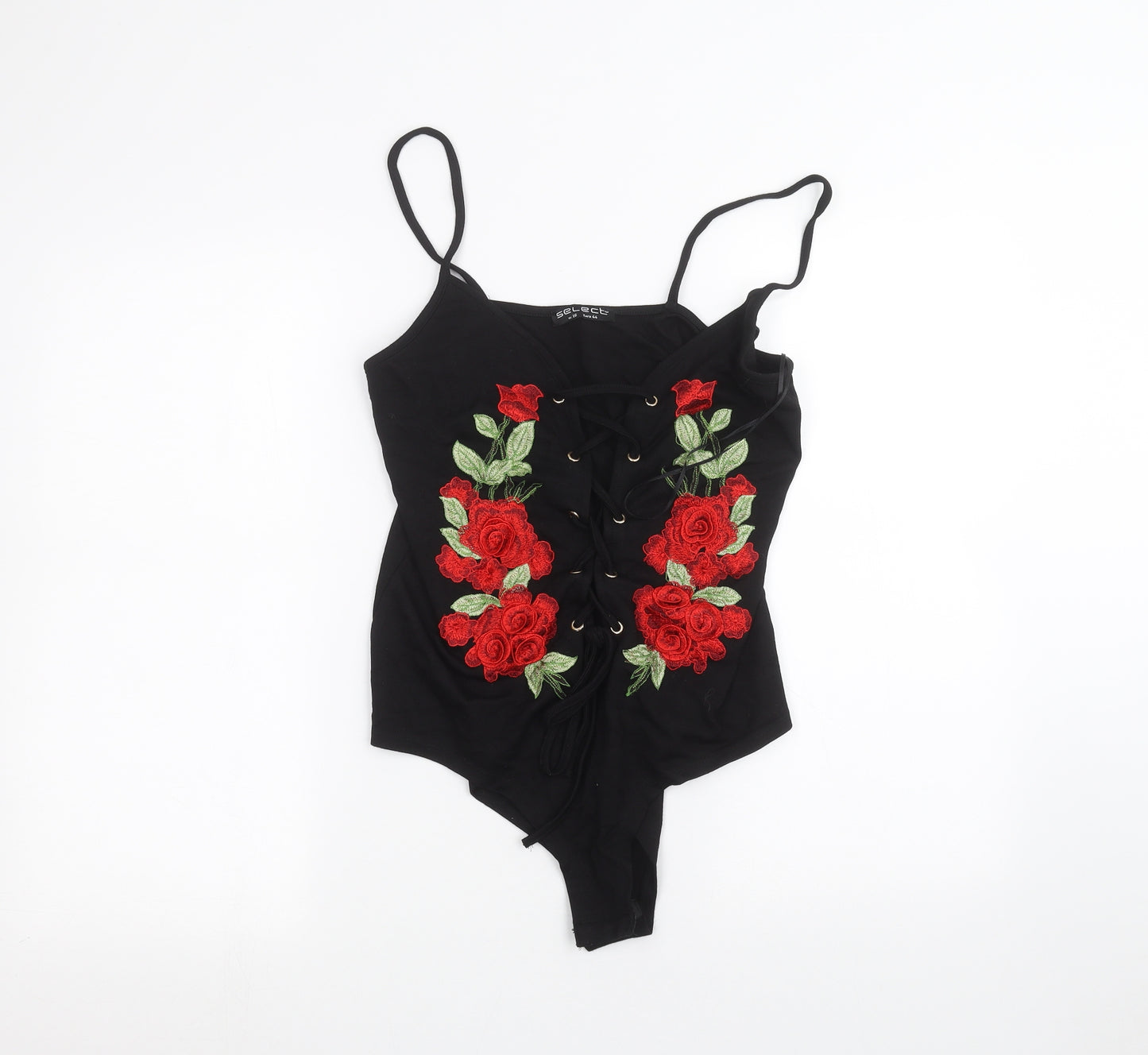 Select Womens Black   Bodysuit One-Piece Size 16