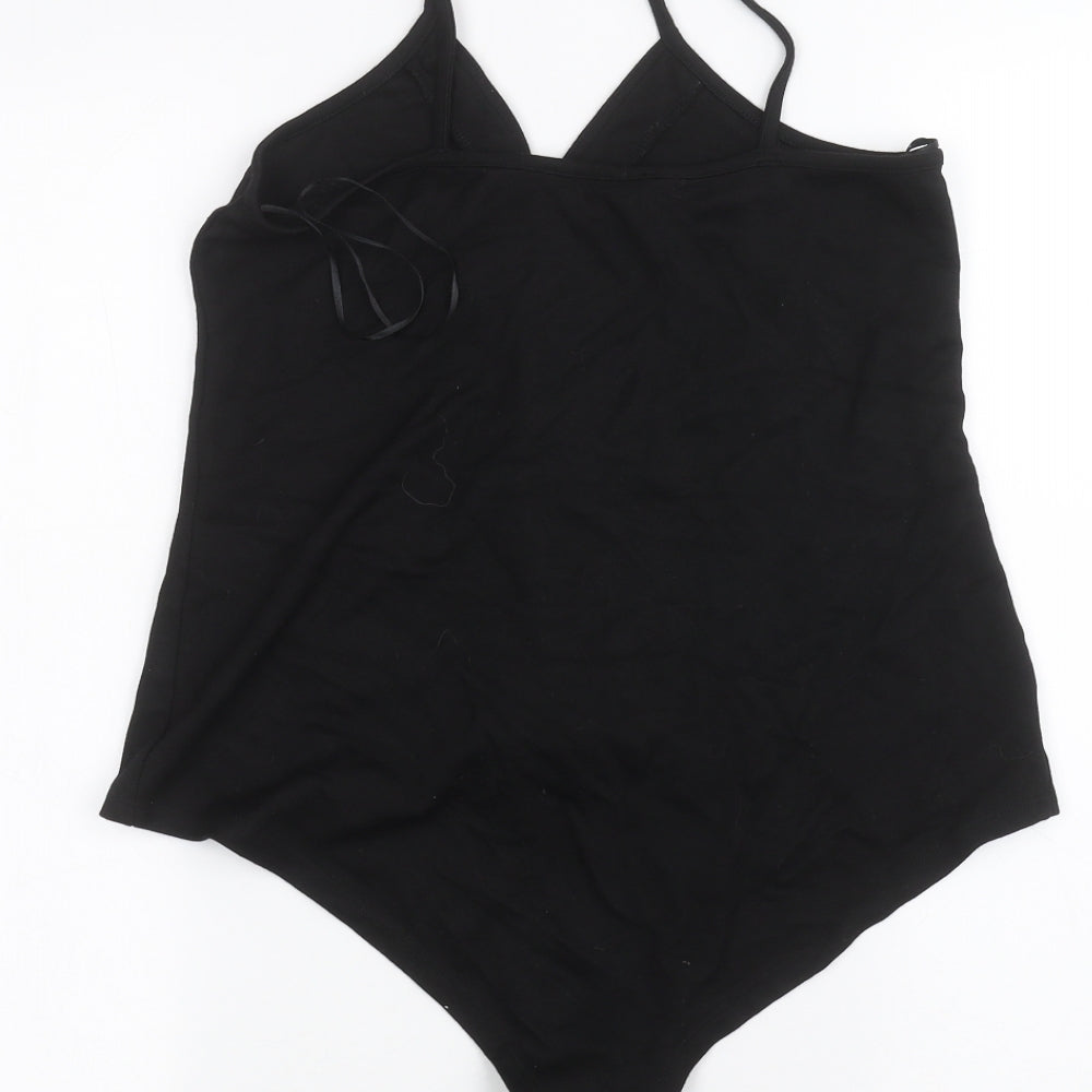 Select Womens Black   Bodysuit One-Piece Size 16