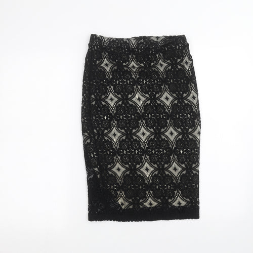 F&F Womens Black   Peasant Skirt Size 6