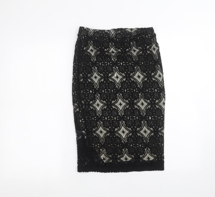 F&F Womens Black   Peasant Skirt Size 6