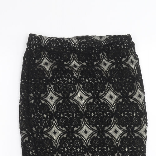 F&F Womens Black   Peasant Skirt Size 6