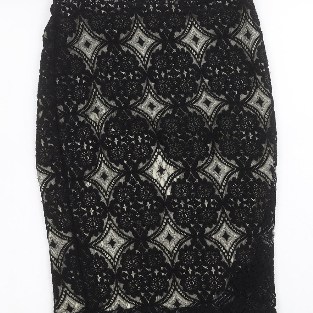 F&F Womens Black   Peasant Skirt Size 6