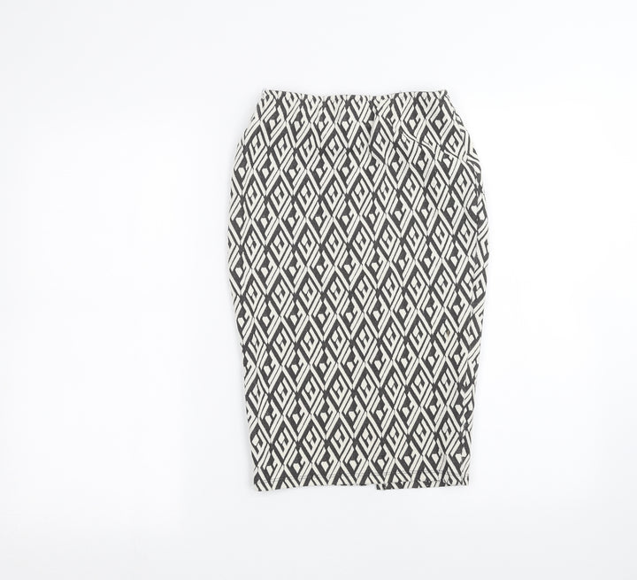 Pull&Bear Womens White Peasant Skirt Size M