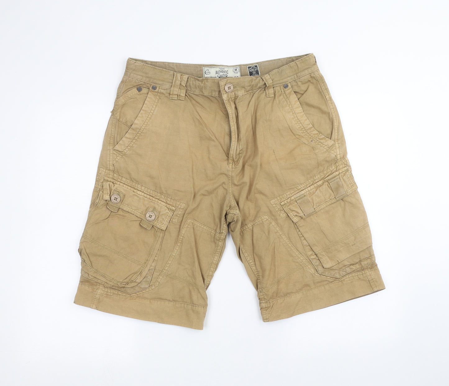 NEXT Mens Brown   Cargo Shorts Size 32 in