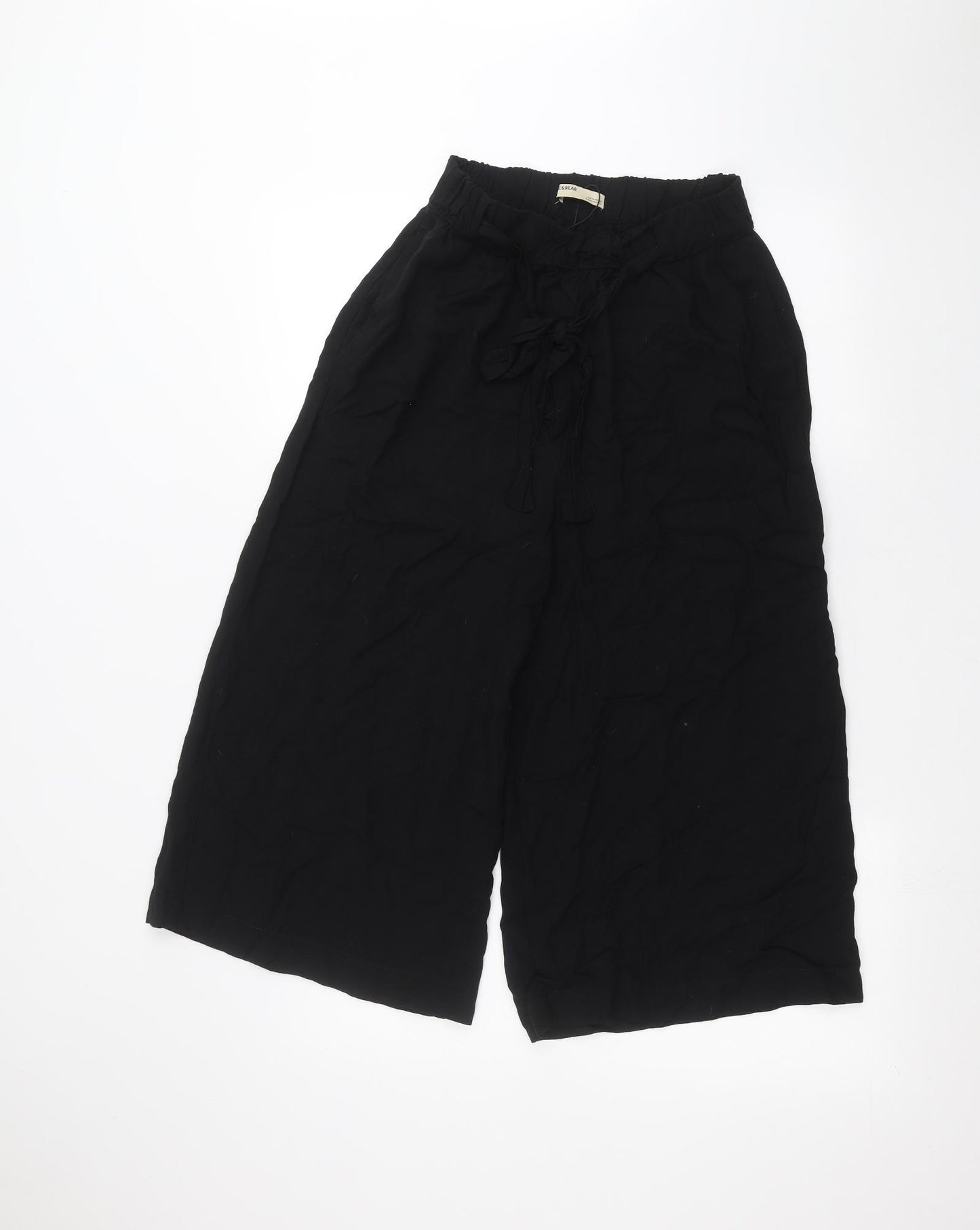 Pull&Bear Womens Black   Cropped Trousers Size M L20 in