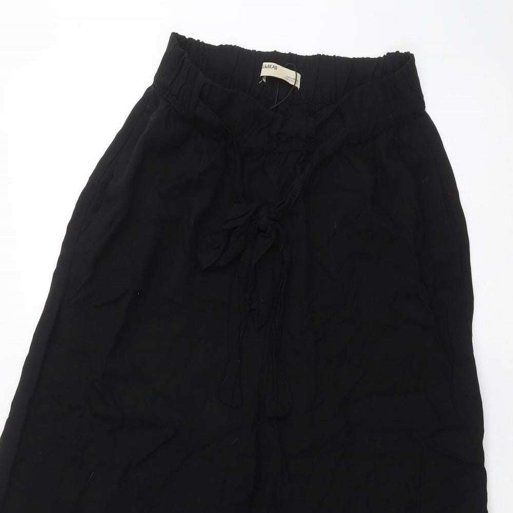 Pull&Bear Womens Black   Cropped Trousers Size M L20 in