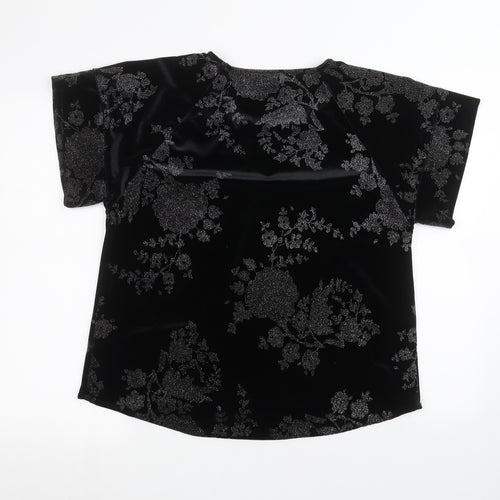 River Island Womens Black   Basic T-Shirt Size 10