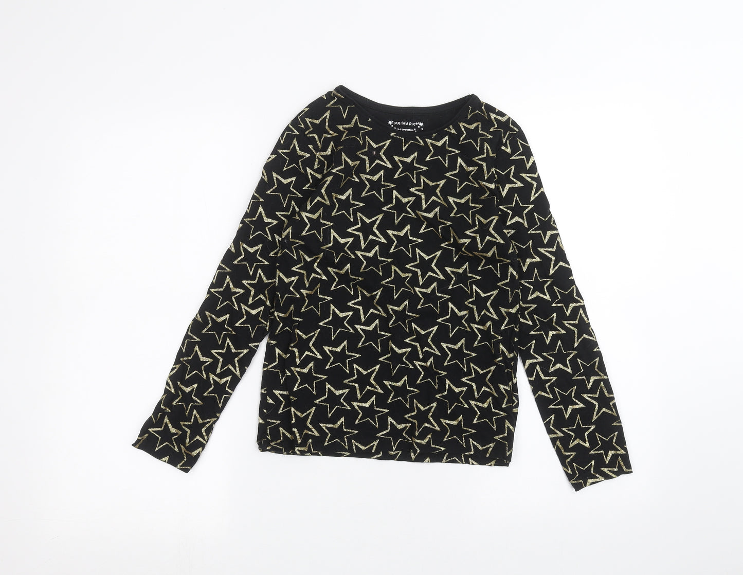 Primark Girls Black   Basic T-Shirt Size 10-11 Years