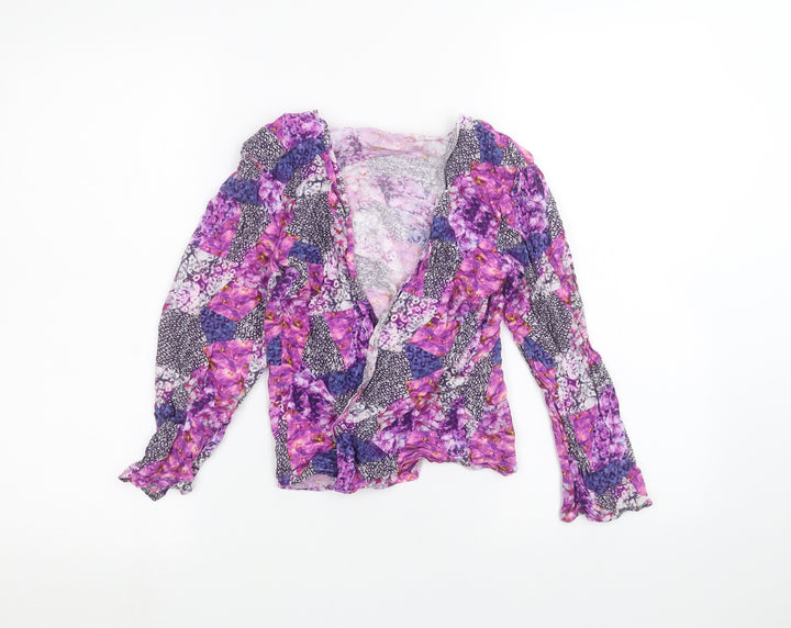 Star Girls Purple Cardigan Jumper Size 11 Years