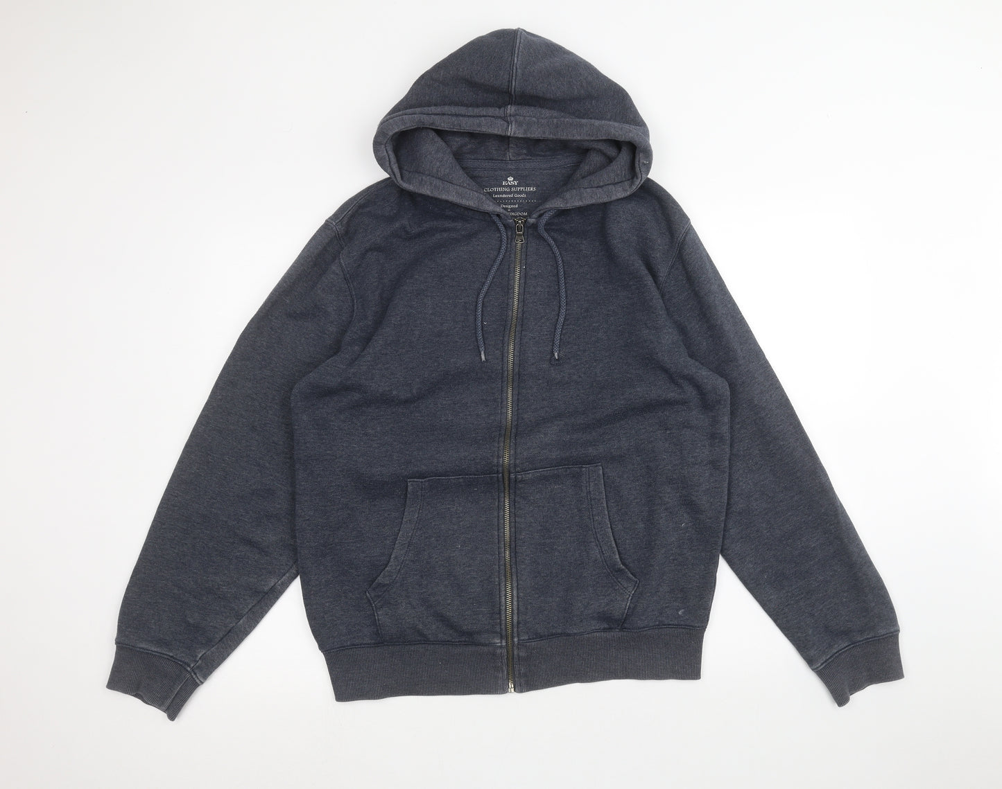Easy Mens Blue   Full Zip Hoodie Size M