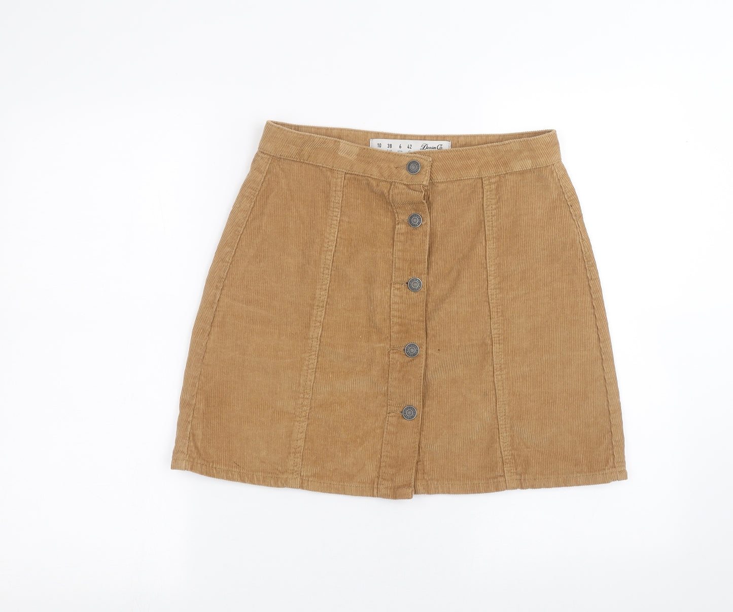 Denim & Co. Womens Brown   Mini Skirt Size 10