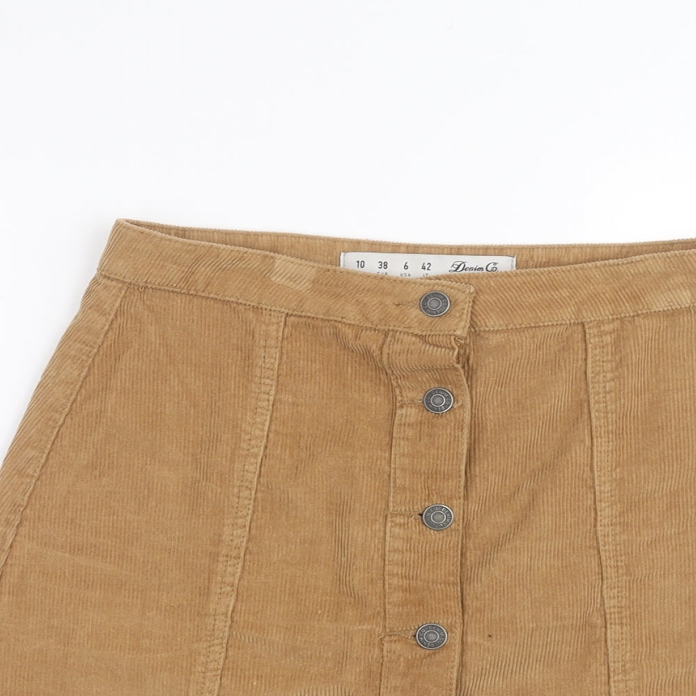 Denim & Co. Womens Brown   Mini Skirt Size 10