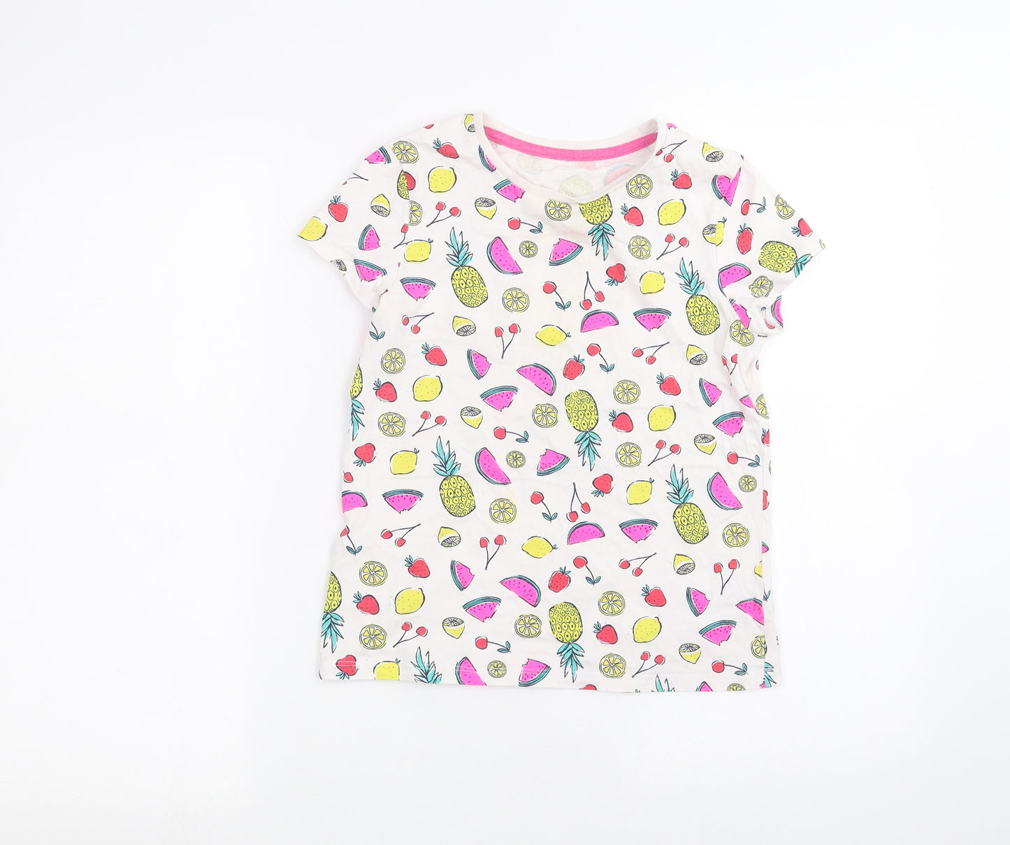 George Girls White   Basic T-Shirt Size 10-11 Years