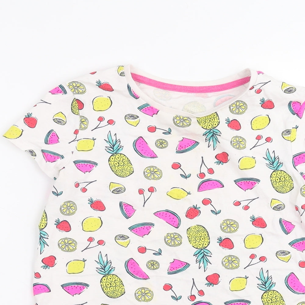 George Girls White   Basic T-Shirt Size 10-11 Years