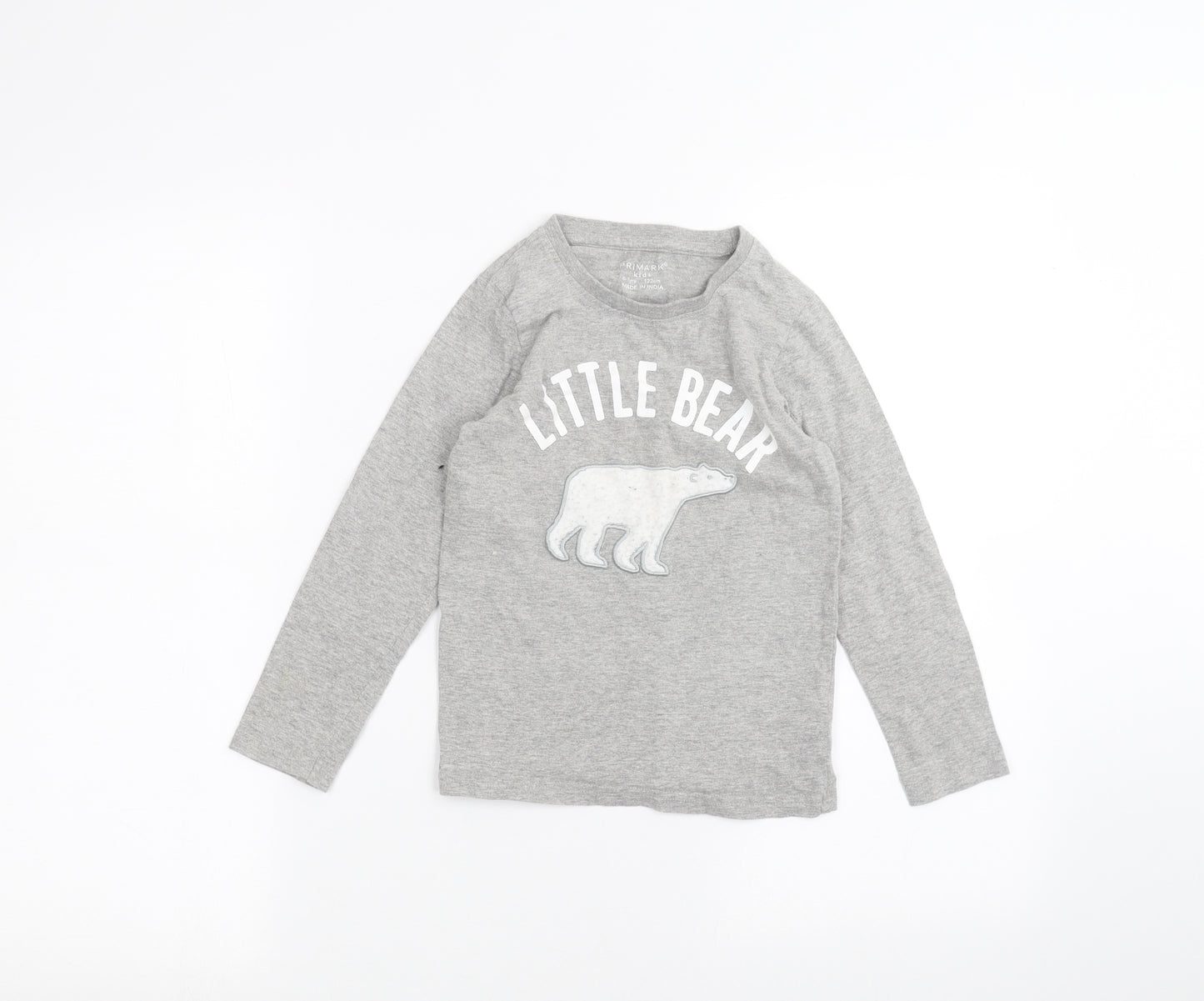 Primark Boys Grey   Basic T-Shirt Size 6-7 Years
