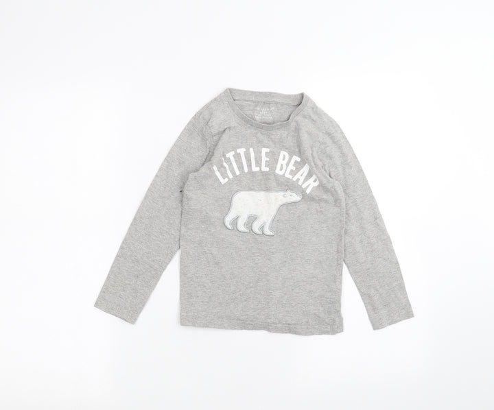 Primark Boys Grey Basic T-Shirt Size 6-7 Years