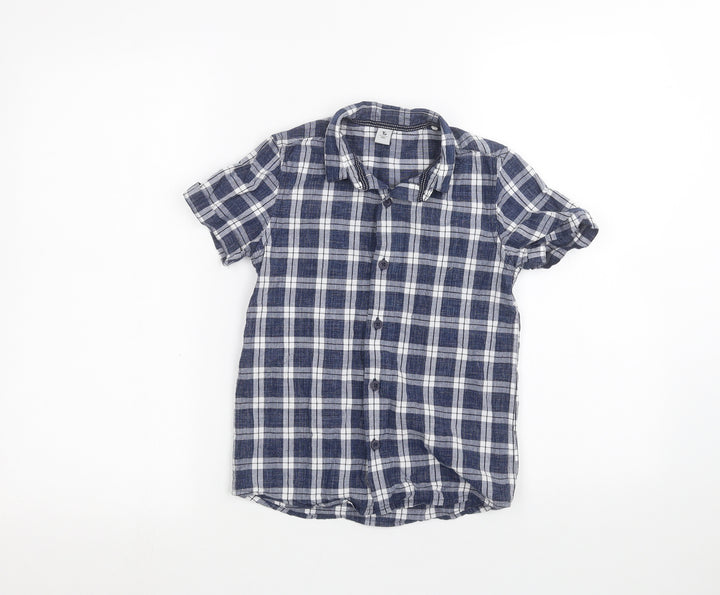 TU Girls Blue   Basic Button-Up Size 7 Years