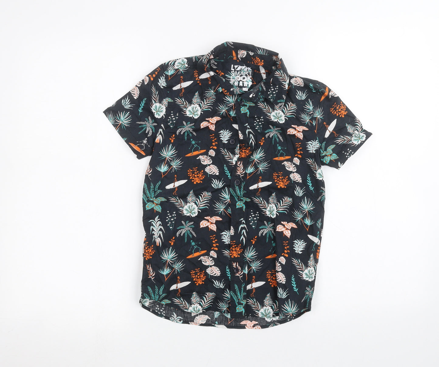 F&F Boys Blue   Basic Button-Up Size 7-8 Years