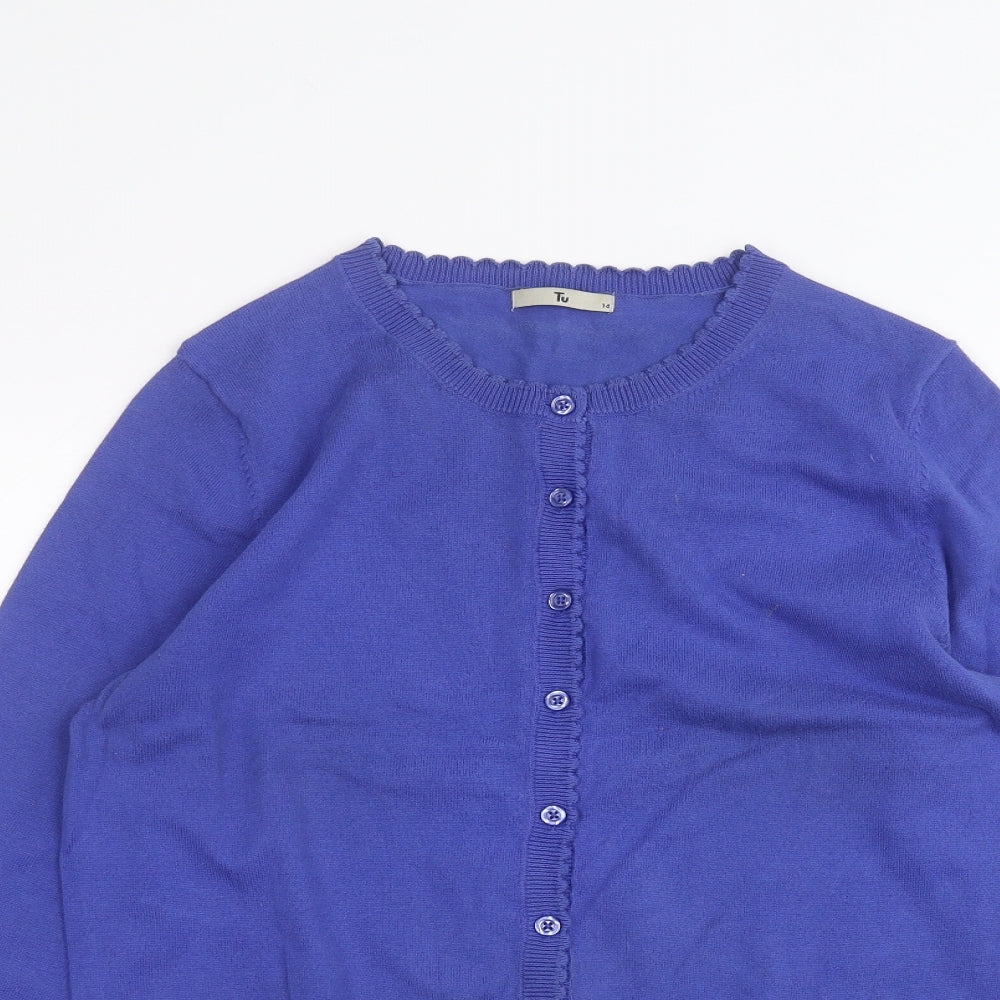 TU Womens Blue   Cardigan Jumper Size 14