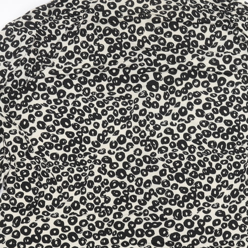 Arista Womens White Polka Dot  Basic Button-Up Size 14