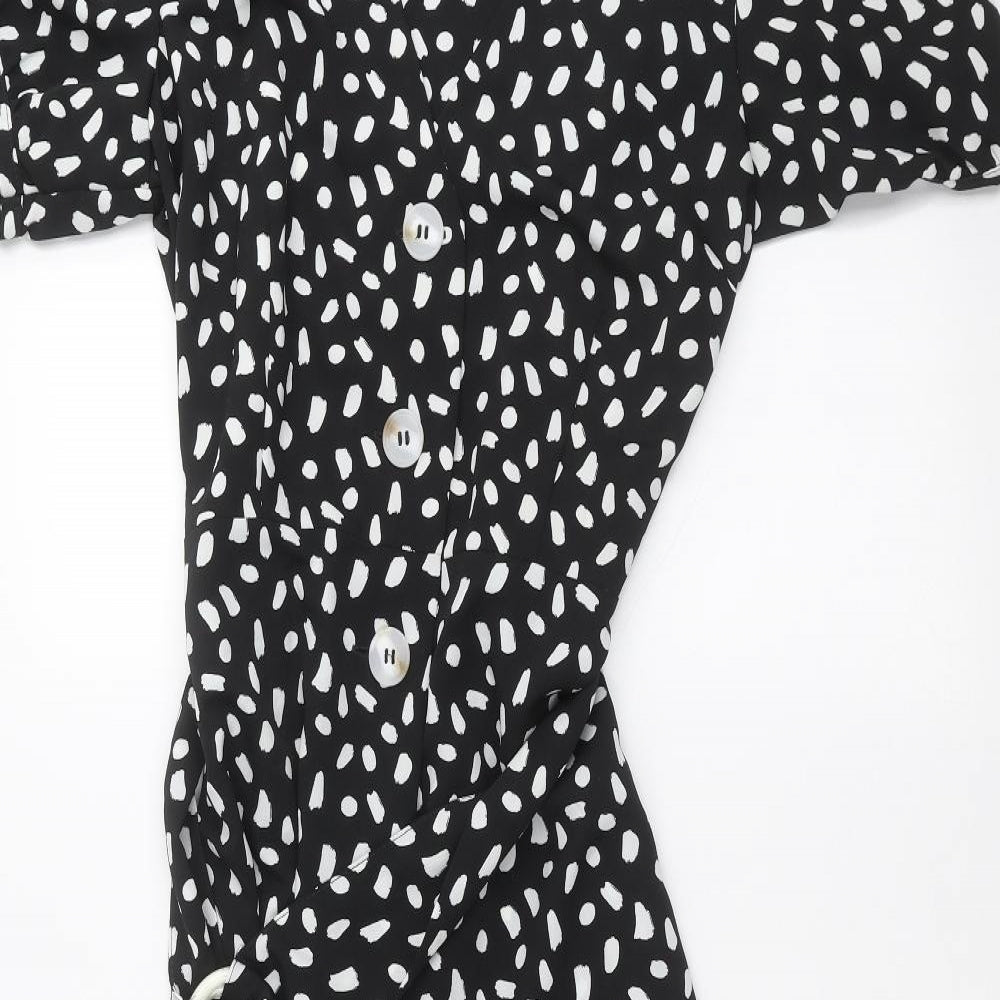 Primark Womens Black Polka Dot  Jumpsuit One-Piece Size 16