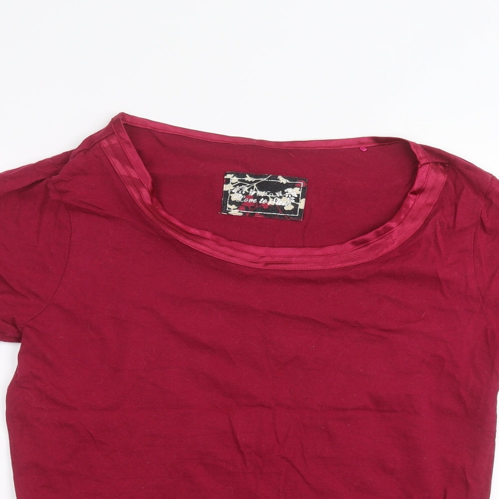 M&Co Womens Pink   Basic T-Shirt Size 14