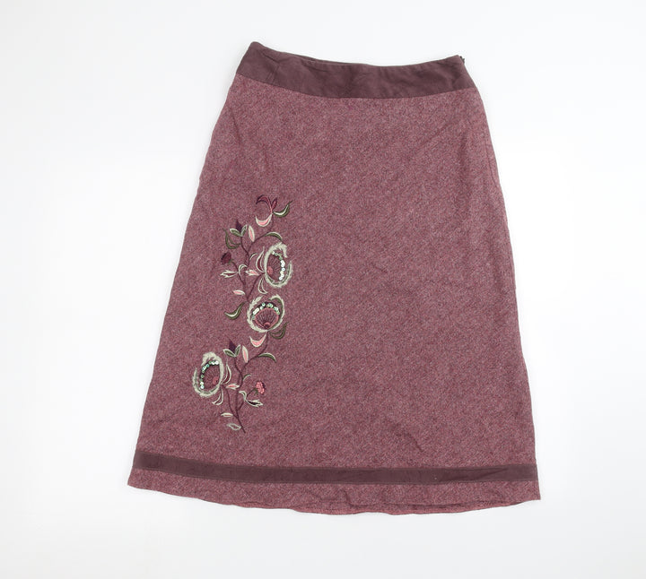 Klass Womens Purple A-Line Skirt Size 10