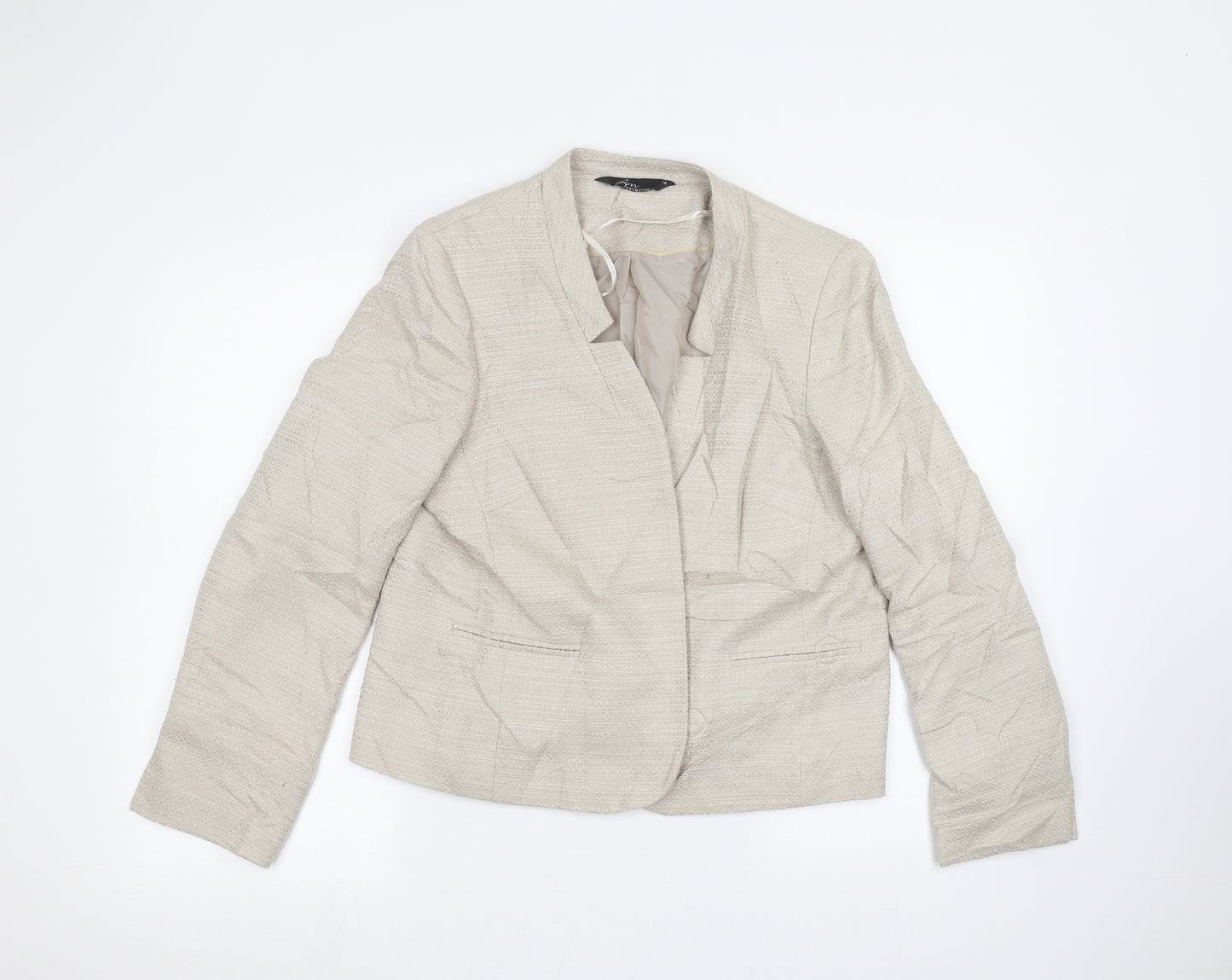 BM Womens Beige   Jacket  Size 14