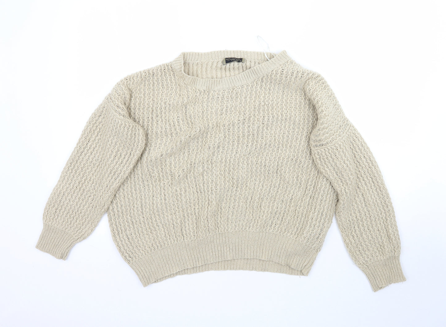 Originals Womens Beige  Knit Pullover Jumper Size M