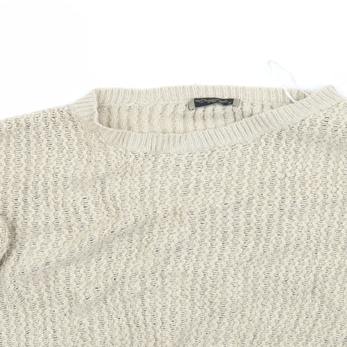Originals Womens Beige  Knit Pullover Jumper Size M