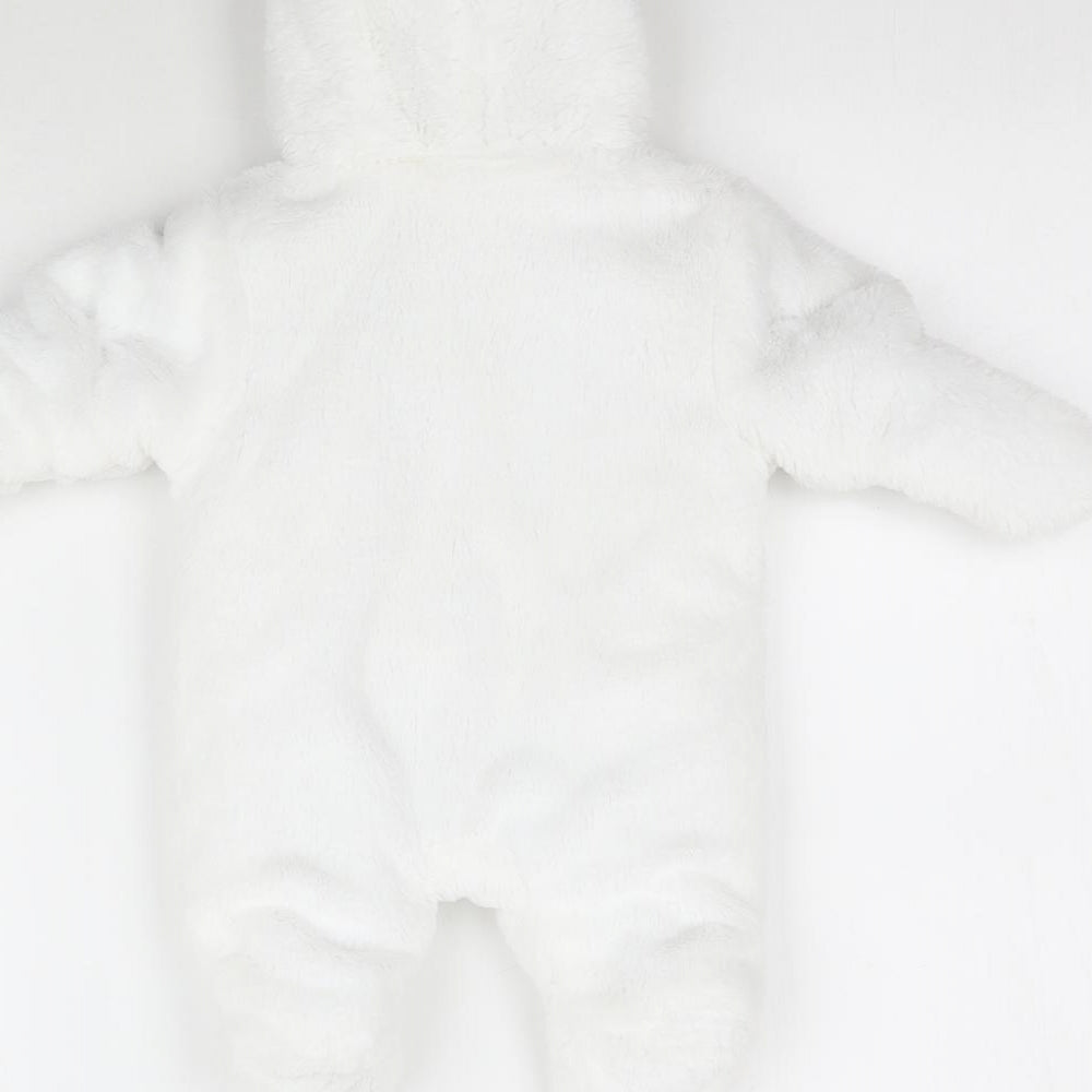 Primark Baby White   Jacket  Size Newborn  - Fluffy onesie