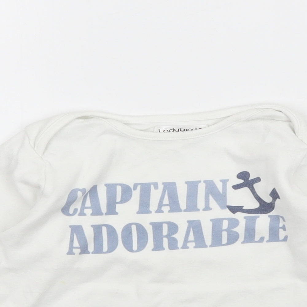 Ladybird Baby White   Basic T-Shirt Size 18-24 Months  - Captain Adorable