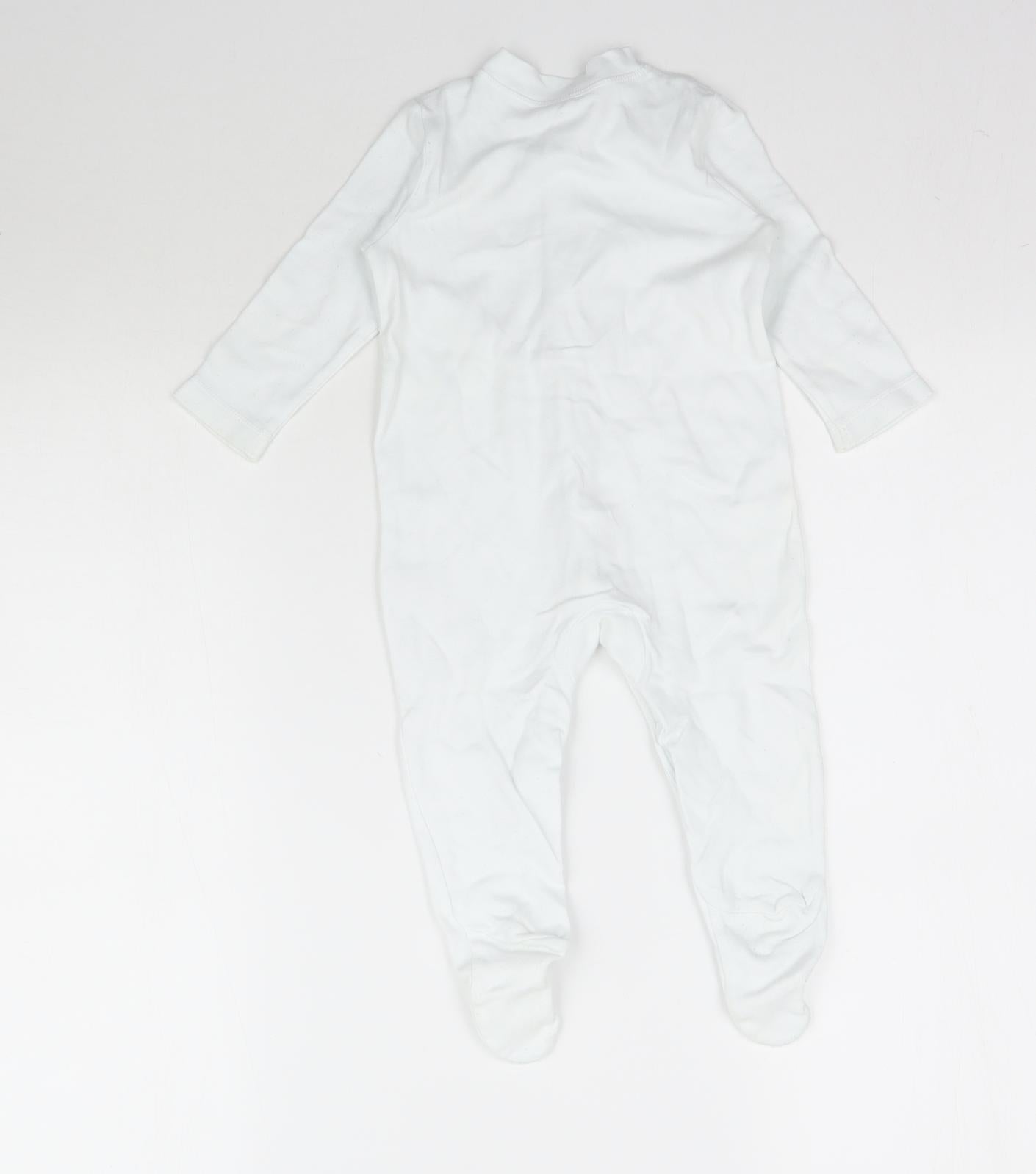 John Lewis Baby Blue   Babygrow One-Piece Size 6-9 Months  - Dinosaur
