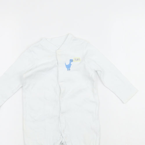 John Lewis Baby Blue   Babygrow One-Piece Size 6-9 Months  - Dinosaur