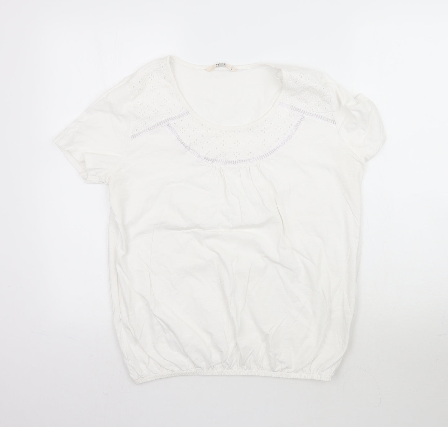 TU Womens White   Basic T-Shirt Size 12